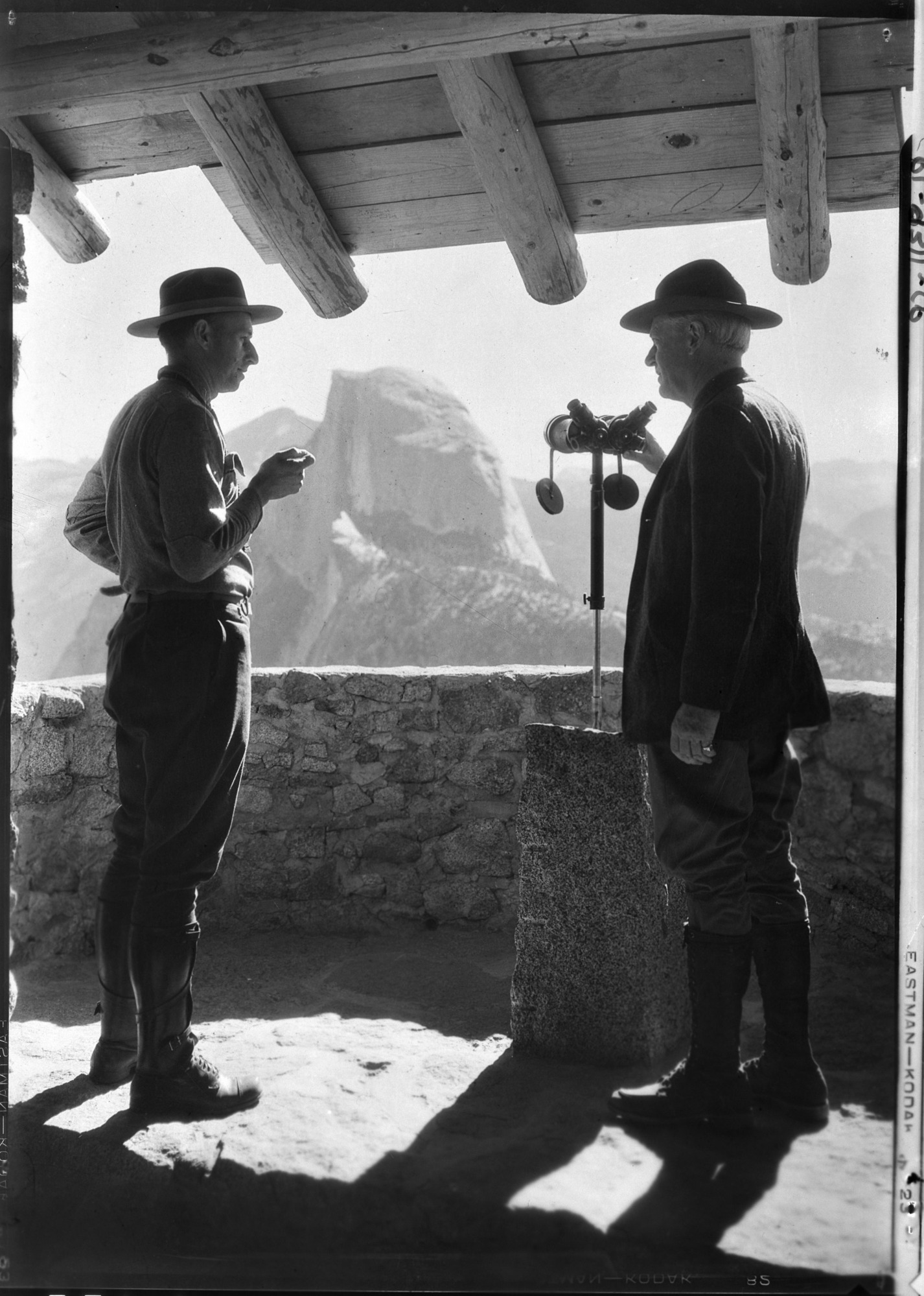 NPS Director Mather (rt) at Glacier Point