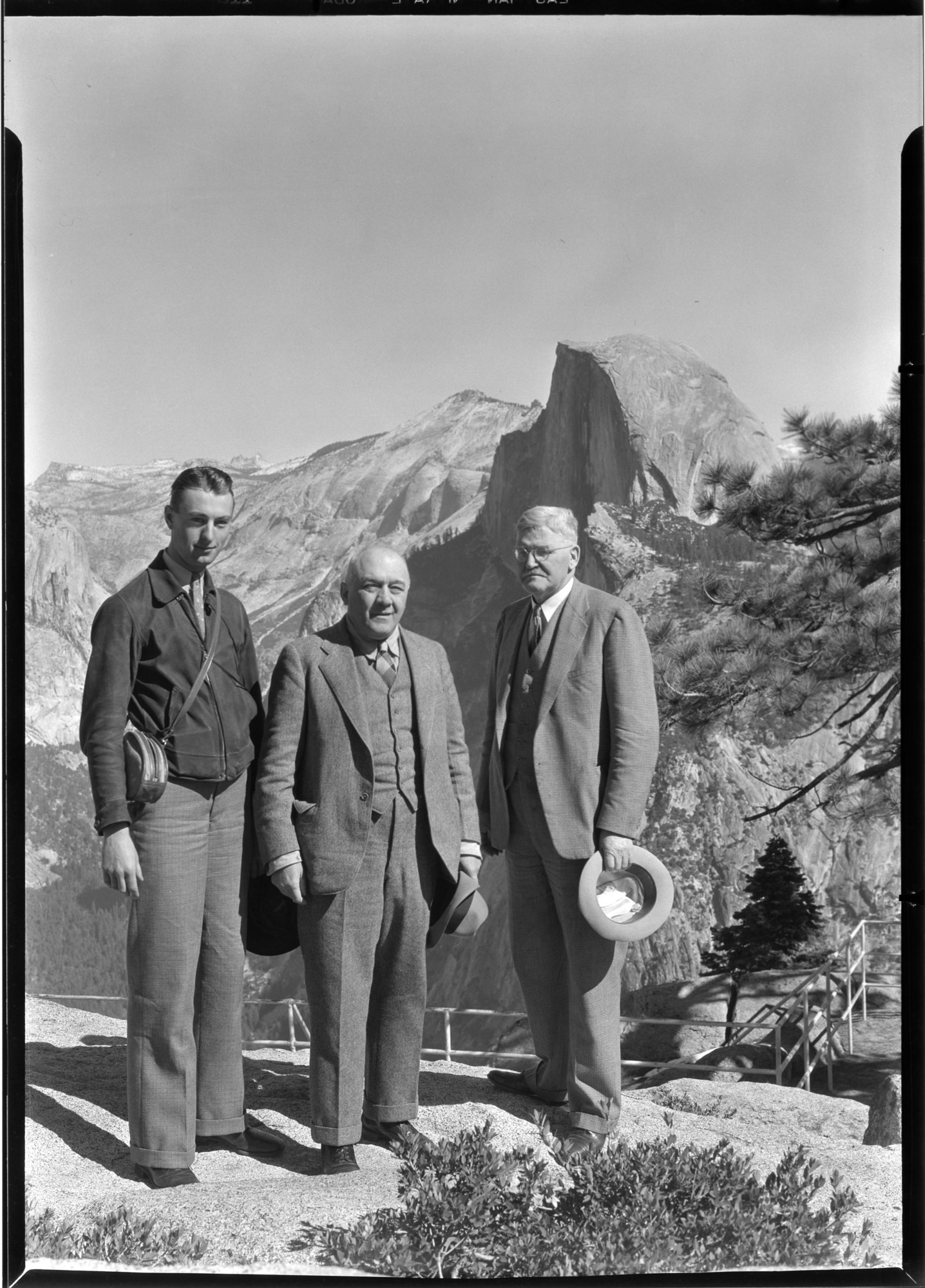 Congressional party - Bernard Schulte (Sec. to Knutson), Harold Knutson, Congressman from Minn. & Henry Rines, former Tres. of Minnesota