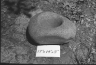 Indian mortar rock in Happy Isles exhibit.