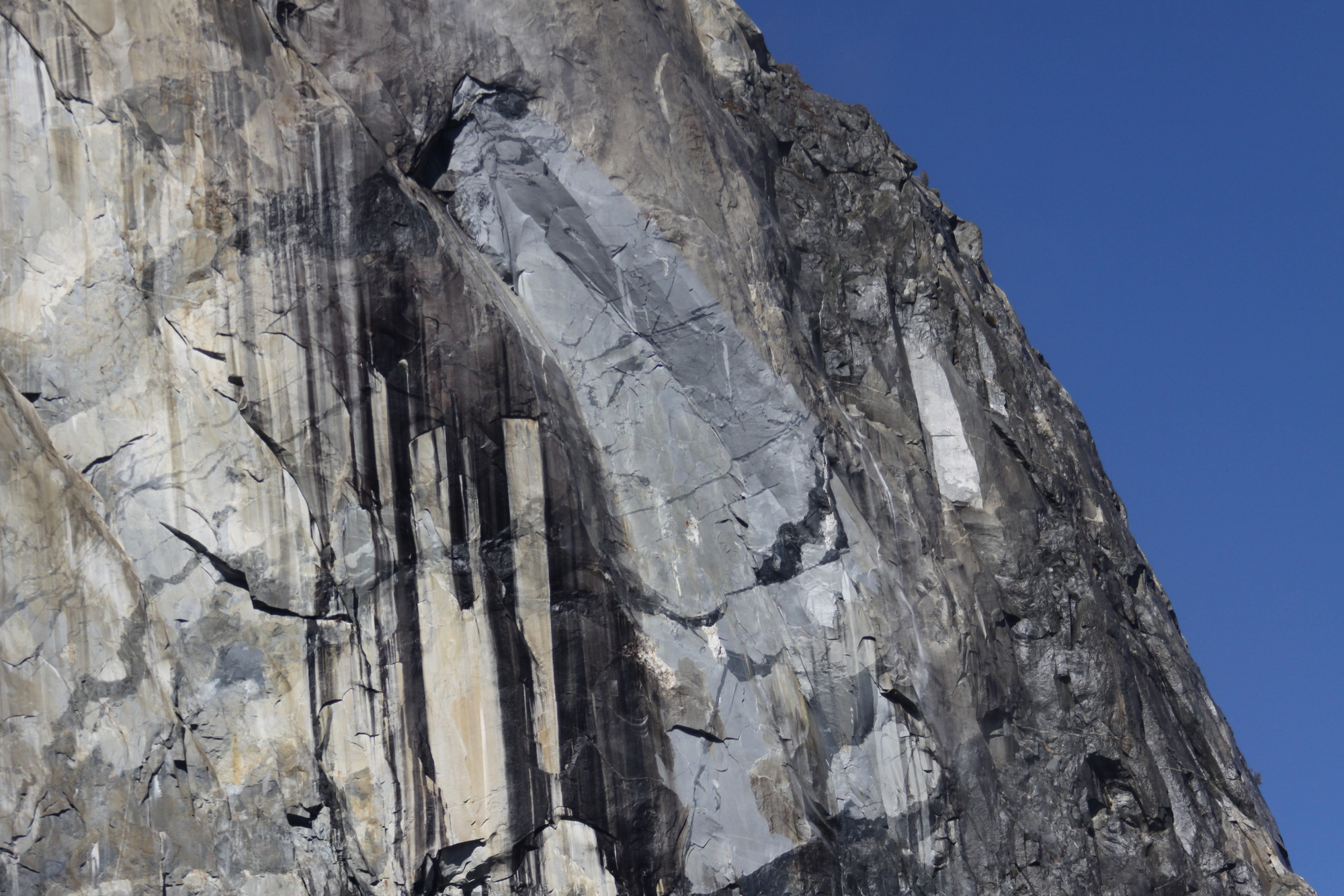 A close perspective of a rock fall source area.