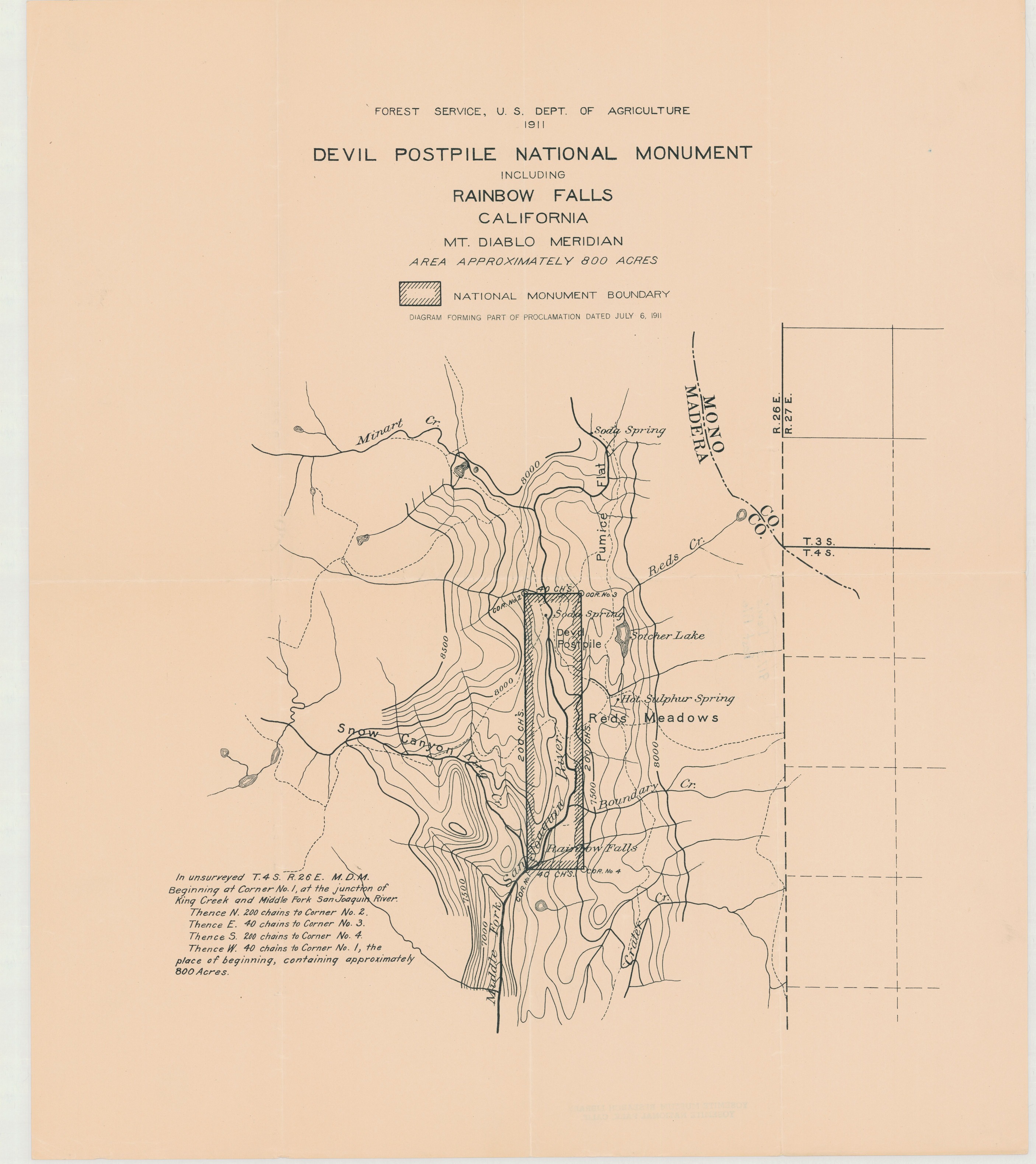 Devil's Postpile National Monument Including Rainbow Falls