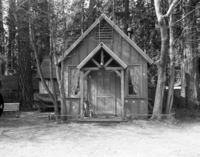 An Ahwahnee Meadow row house, after insulation was added but before storm windows were put in as an energy saving program. These photos (RL-17,003 - 17,009) were representative examples documented for H.A.B.S. type quality.