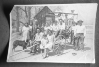 The Tom Family: Mamie Tom, Alice Tom, Bridgeport Tom, Barbara Summers, Merjorie Brown Summers, PEte Brown, Steve Brown, Sabert Brown, Virginia Summers (standing), Norman James (standing), Tommy Stanley, Victor Brown, Frank Brown. Front: George Brown, Josephine Brown, Virginia Summers, Justine Brown.