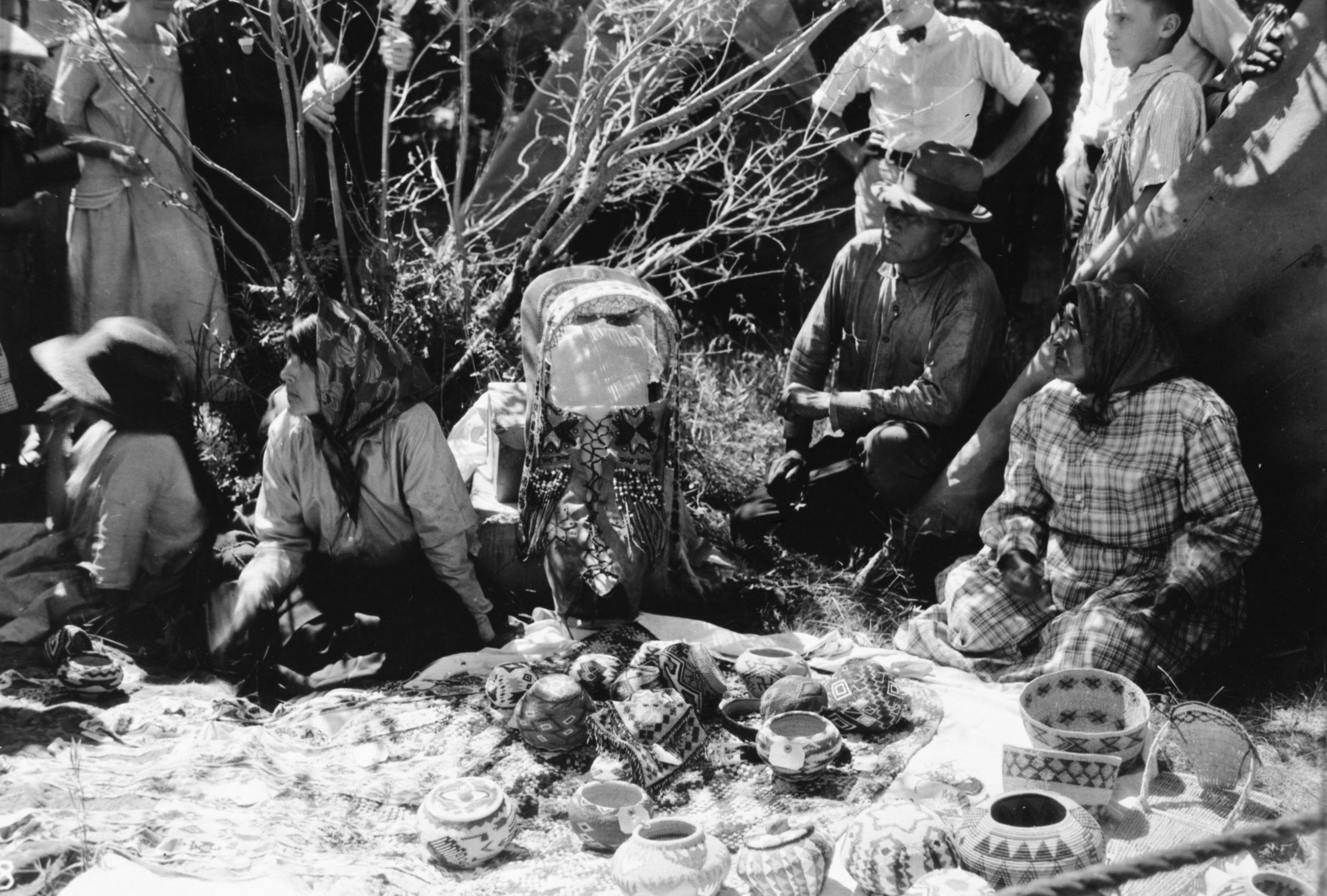Edna Foster second from the left at Field Days.