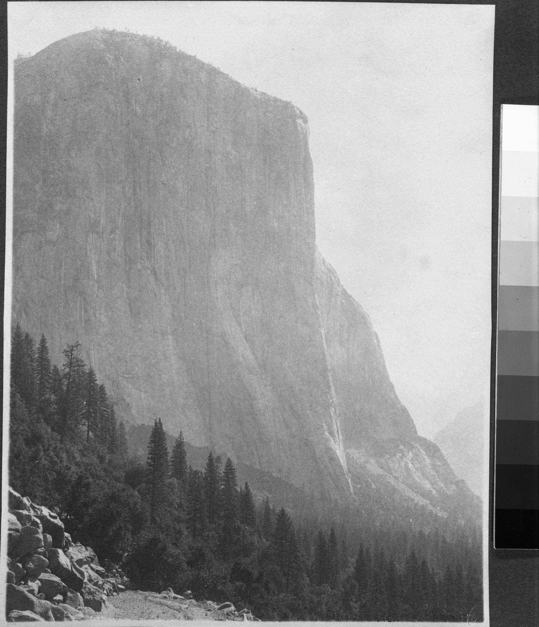 Copied from the photo album of Robert Lindsey, who worked on the Yosemite Valley survey as a civil enginner. 1903-1905. Copied October 1983, by Michael Dixon.