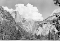 Clouds over Half Dome.