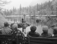 Mirror Lake on Easter Sunday.