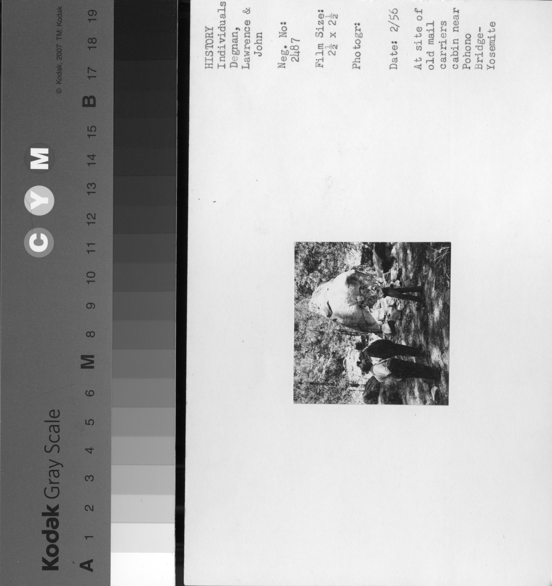 At site of old mail carriers near Pohono Bridge-Yosemite