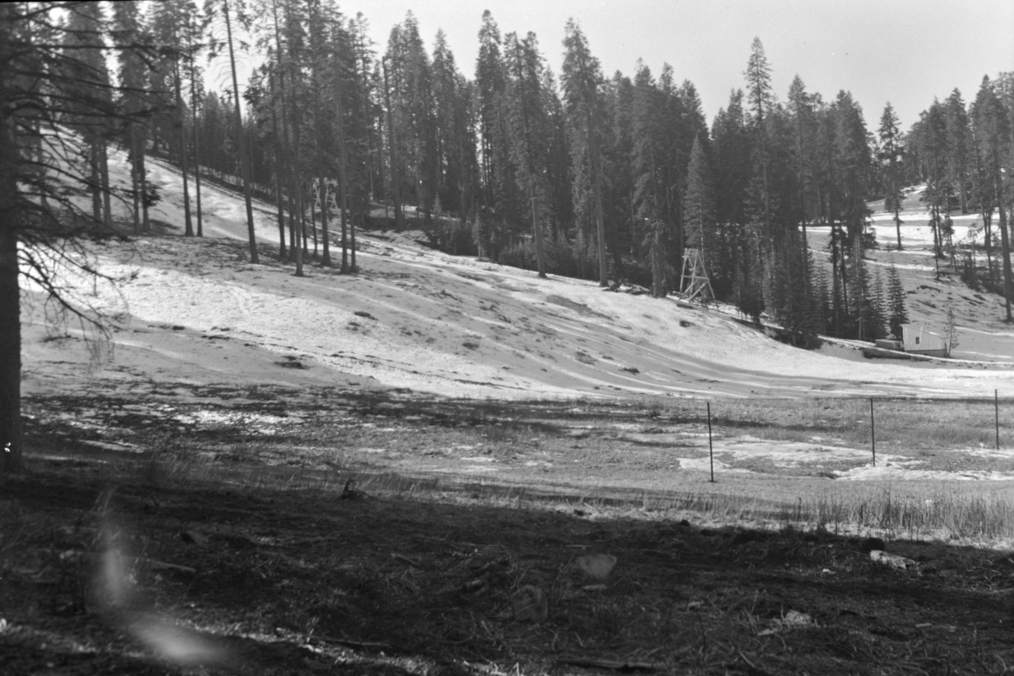 Badger Pass Ski house and parking area from Upski.