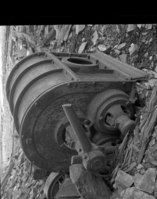Old blower in place at the mouth of the Sheepherder Tunnel.