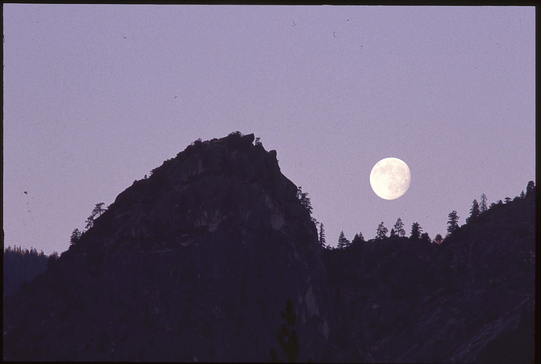 full moon over ridge