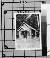 House on the Ahwahnee Meadow. H-113. See also: Y.N.P. Co. binders - 1923. Donated by Audrey Harris.