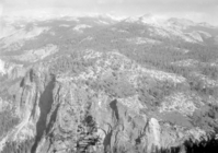 Glacier Pt - "Little Yosemite Road". General view to the east from Washburn Point of the Panorama Cliffs.