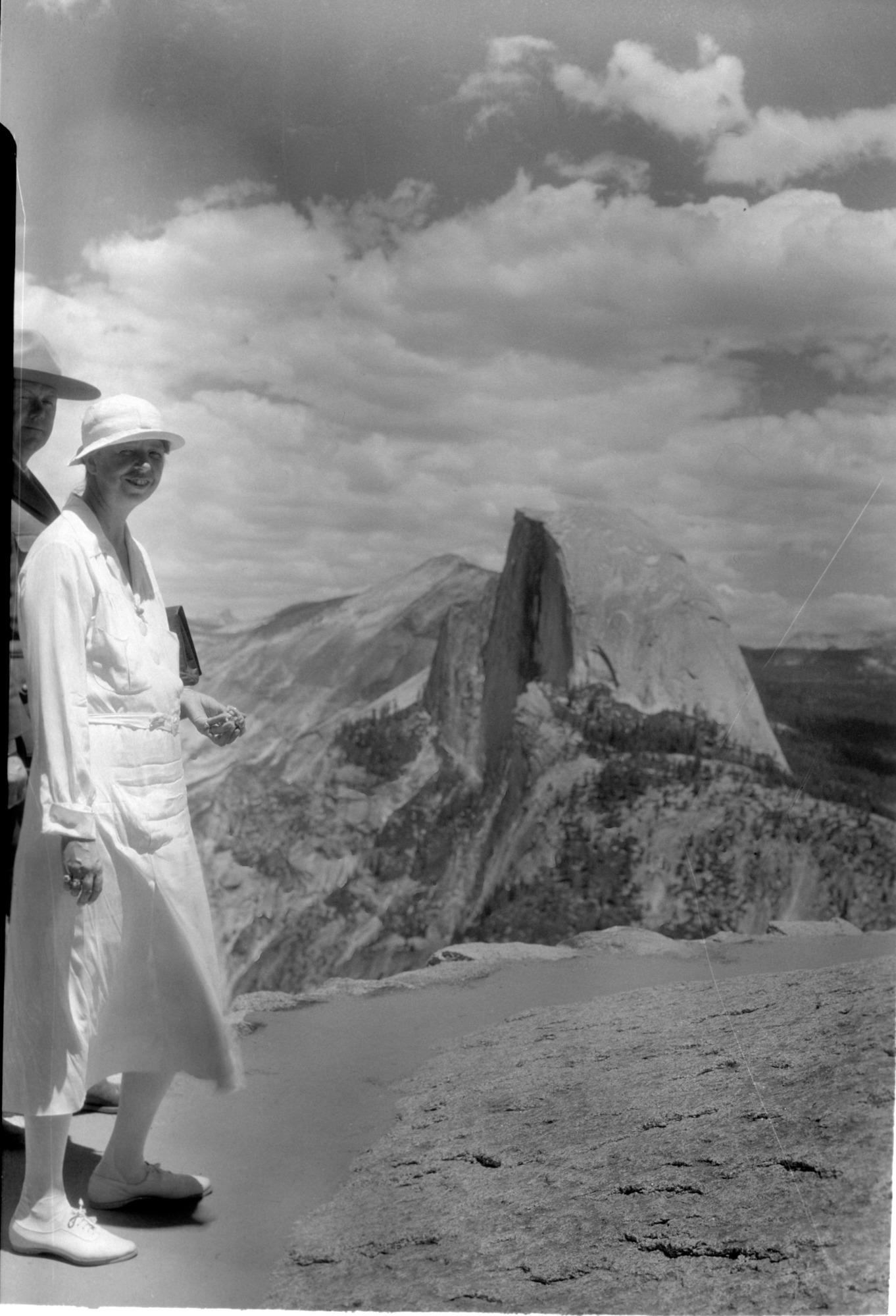 Mrs. Roosevelt at Glacier Pt.