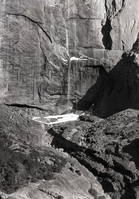 Upper fall showing beginning ice cone.