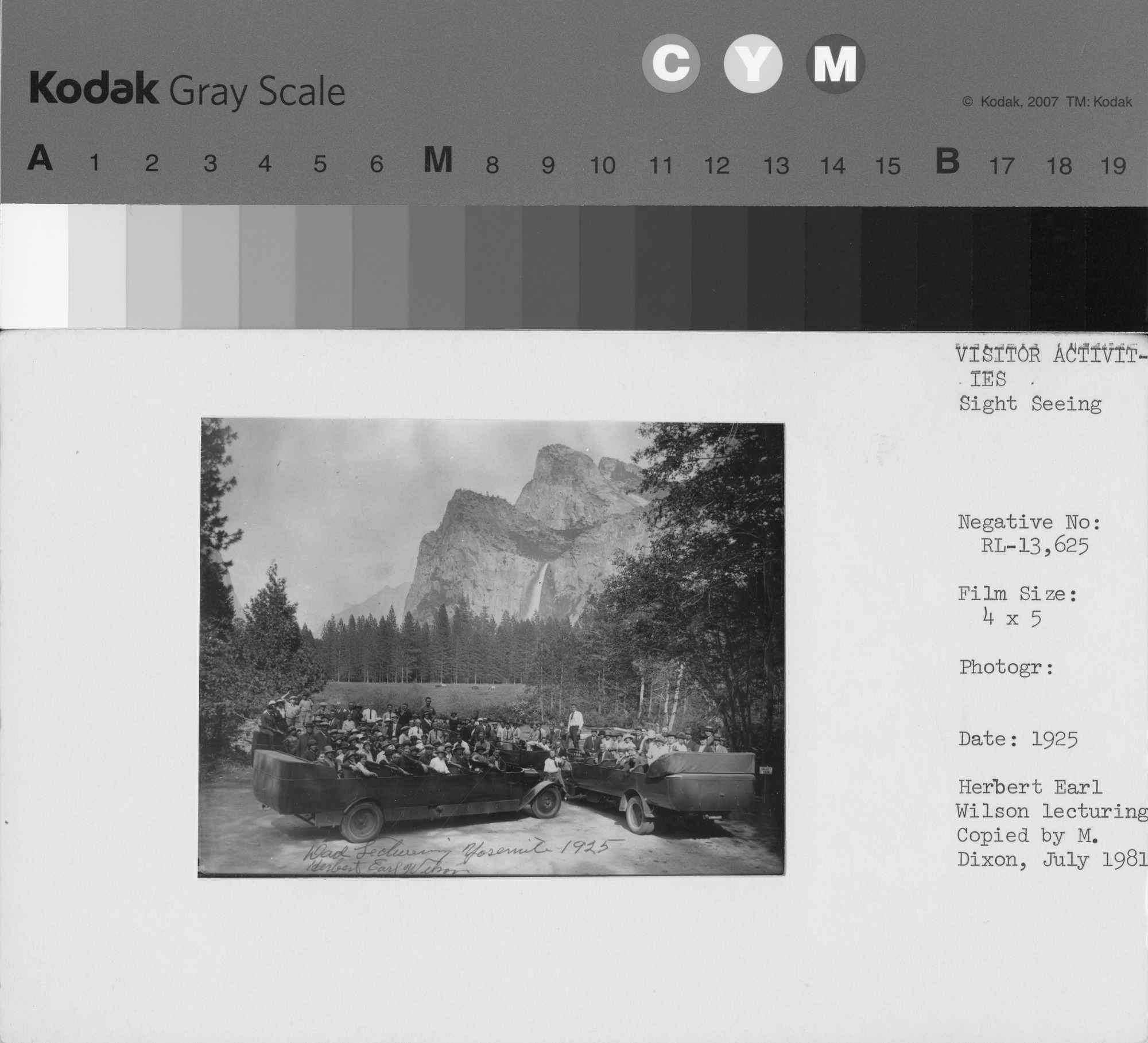 Herbert Earl Wilson lecturing. Copied by M. Dixon, July 1981.