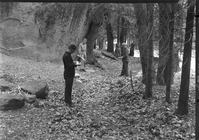 Old ditch that brought water from Yosemite Creek to run sawmill that John Muir worked at.