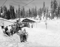 Visitors at Badger Pass.
