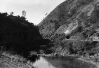 Yosemite Valley Railroad along the Merced River. Copied 1991 or 1992