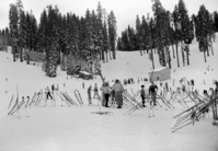 Crowds at Badger Pass and operation of Constam.
