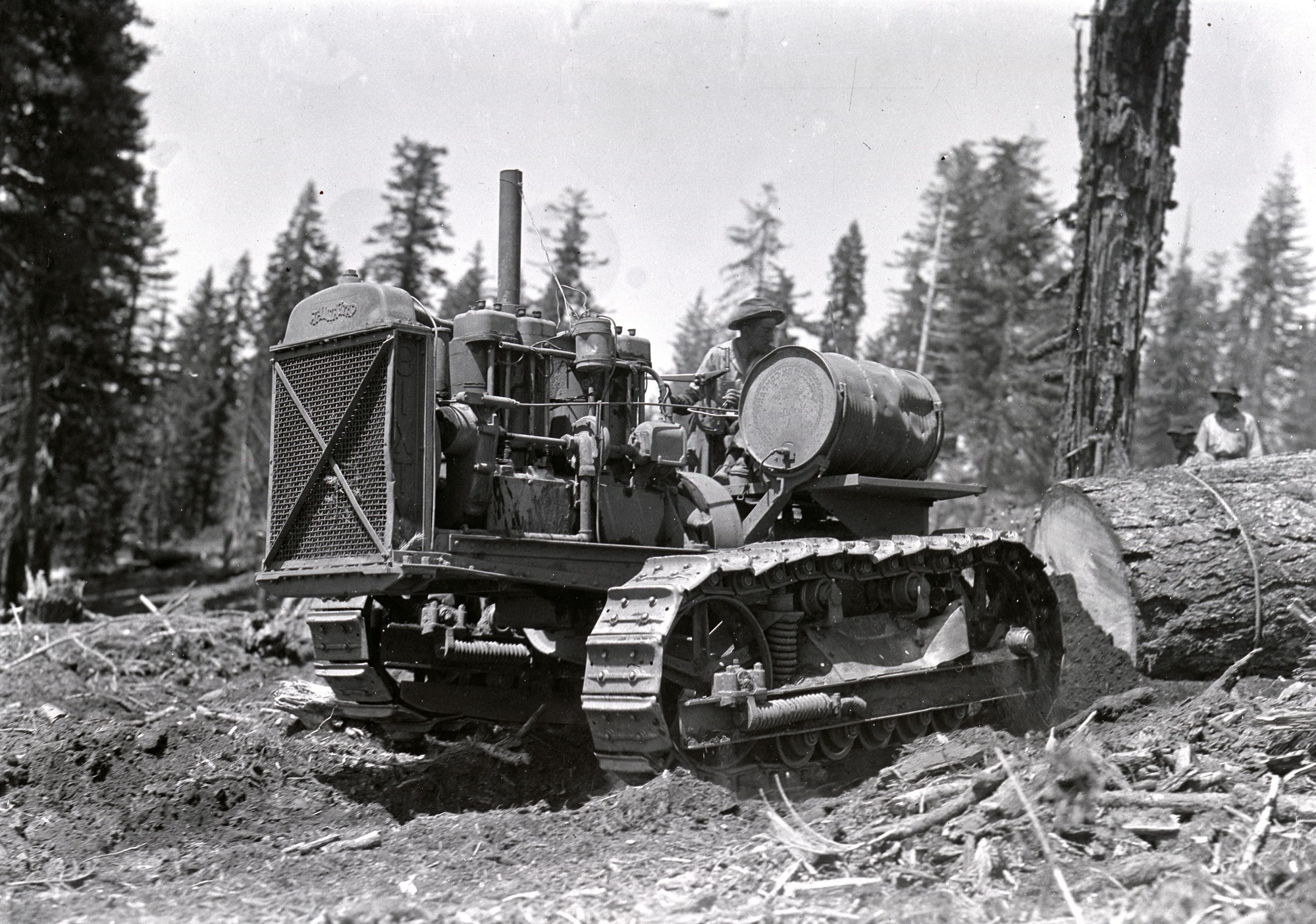 Yosemite Lumber Co, Best 60 cat bringing in a Sugar Pine butt log.