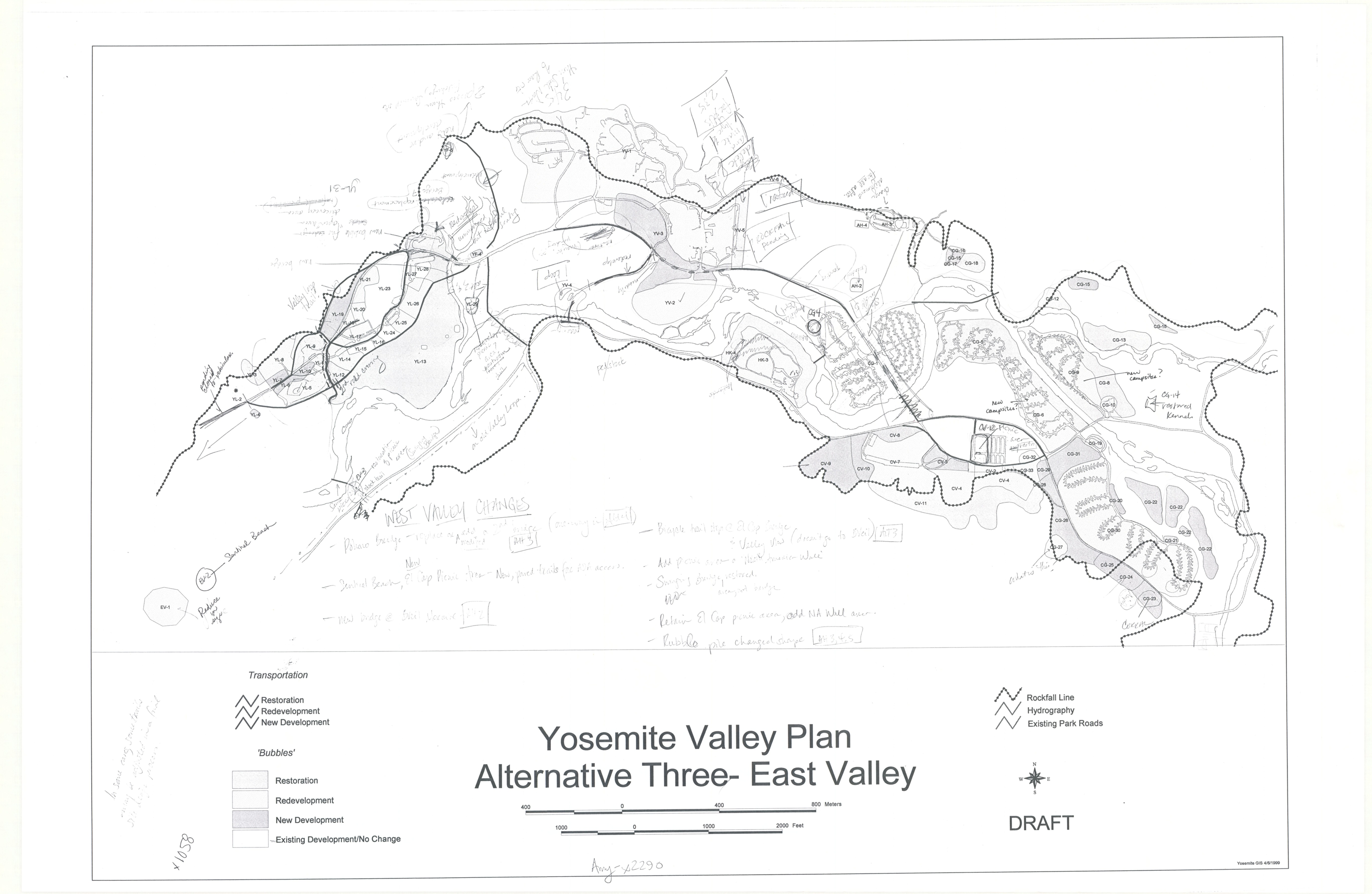 Yosemite Valley Plan Alternative Three- East Valley