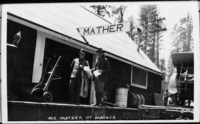 Mr. Mather and M. L. Trip - Hetch Hetchy inspector. At Mather. [Taken before flood. Possible name was given in 1919].