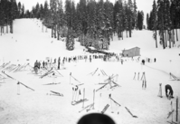 Crowds at Badger Pass and operation of Constam.