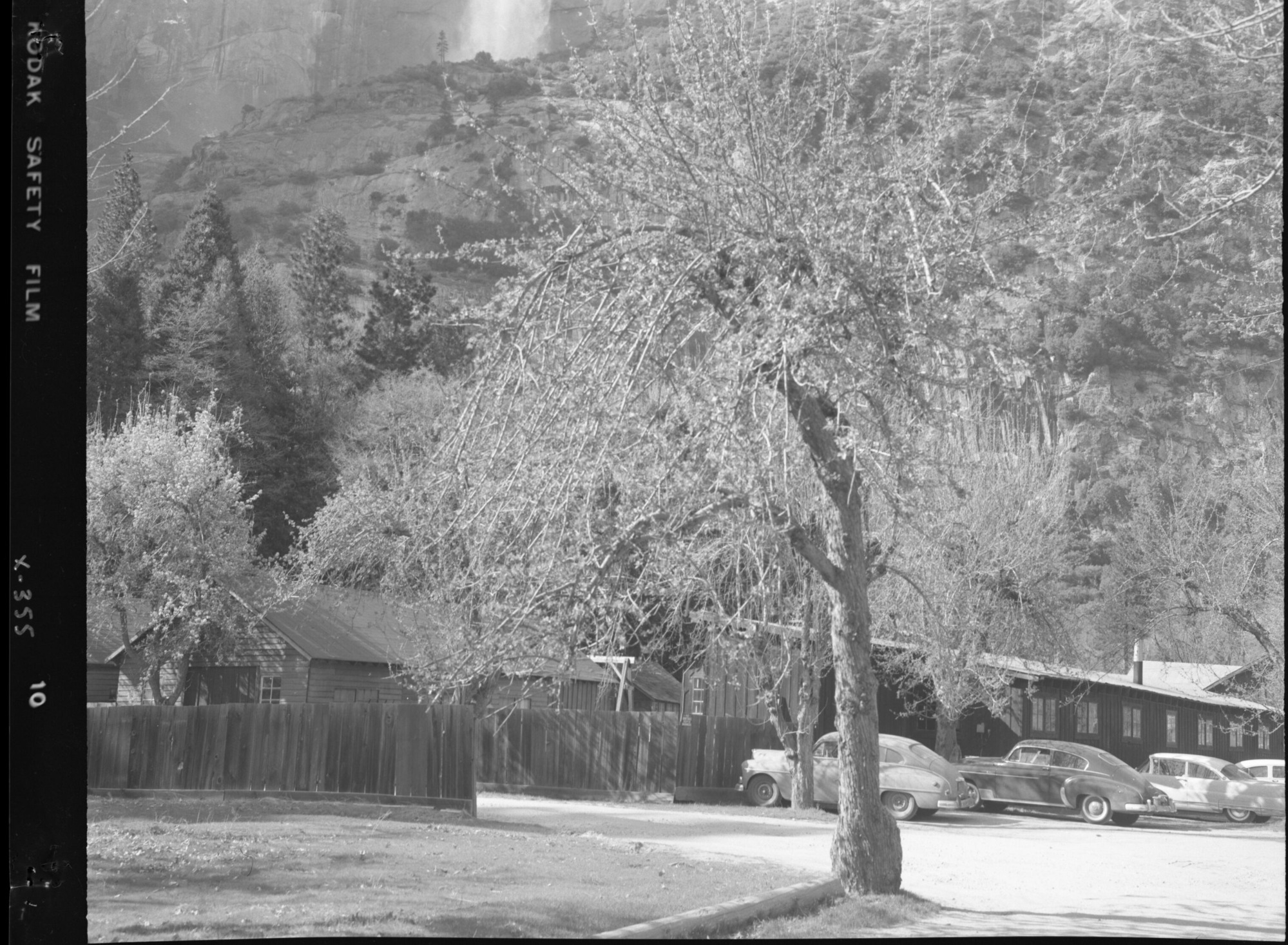 Views of structures and scenes to be eradicated under Mission 66 in Yosemite Valley. Purpose: Before and after comparisons.