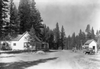 White Wolf Lodge from Tioga Road showing filling station and lunch stand. Copy Neg: 11/96 L. Radanovich.