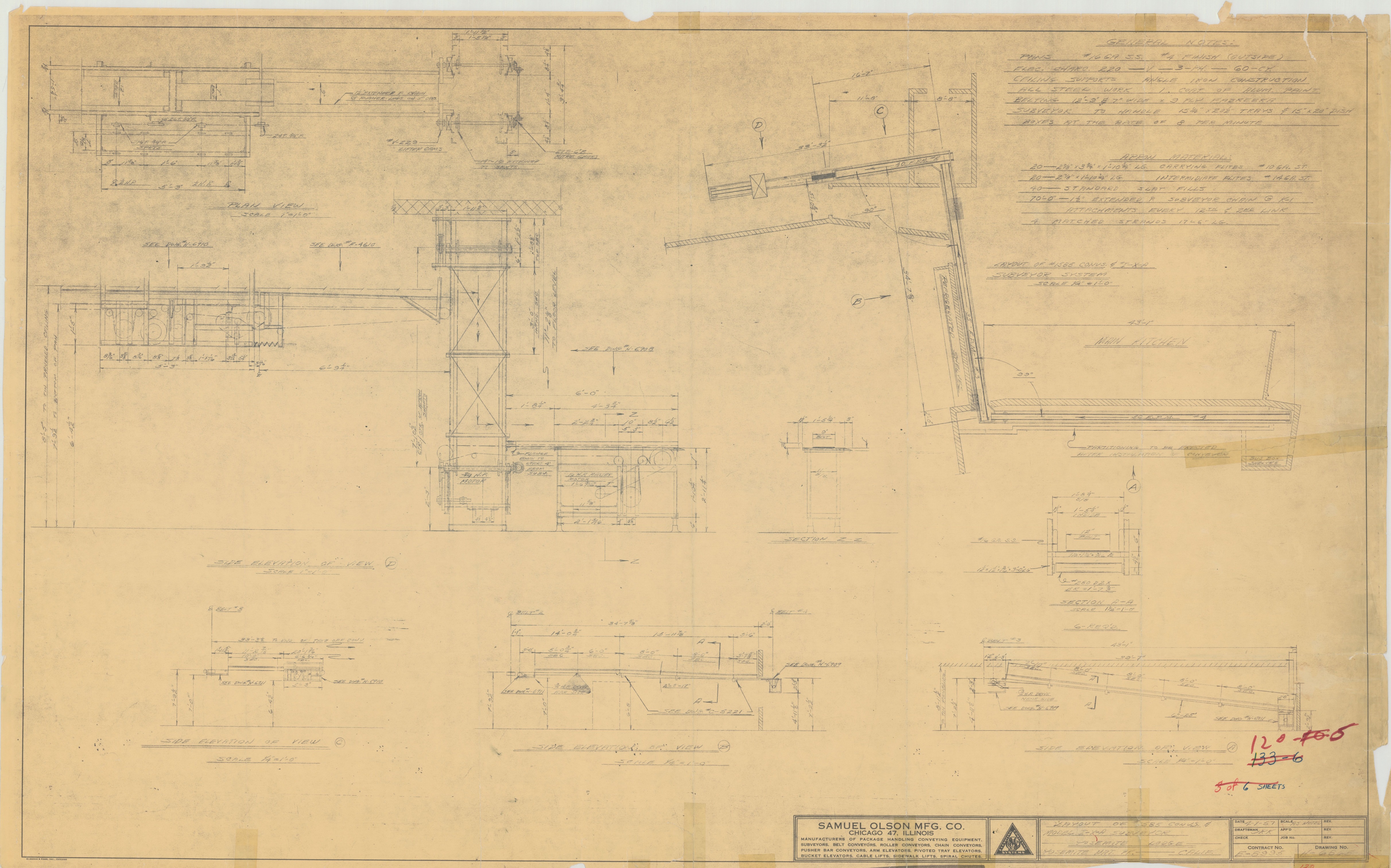 Layout of #1585 Convs. And Model I/X/A Subveyor Yosemite Lodge