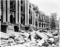 Ruins in San Francisco after the earthquake and fire. Copied from the John Dexter collection by V. Covert Martin of Stockton, CA.