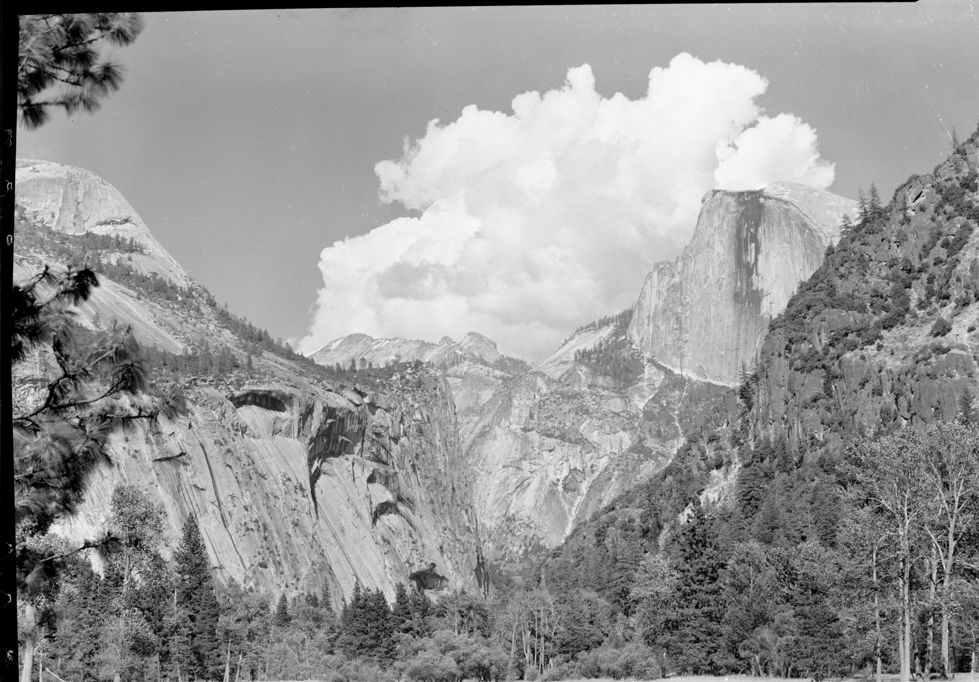 Clouds over Half Dome.