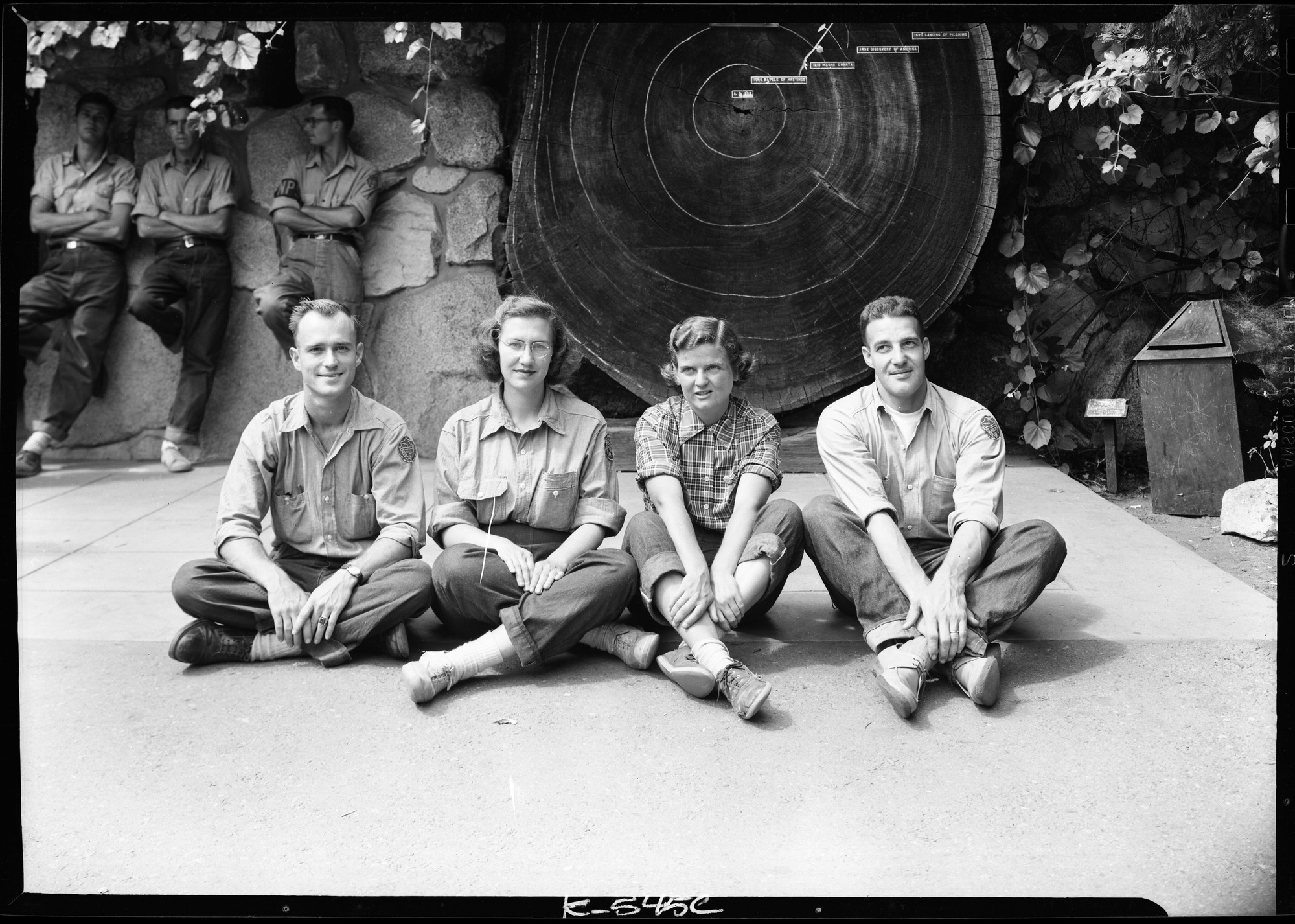 Yosemite Field School, groups in front of Museum.