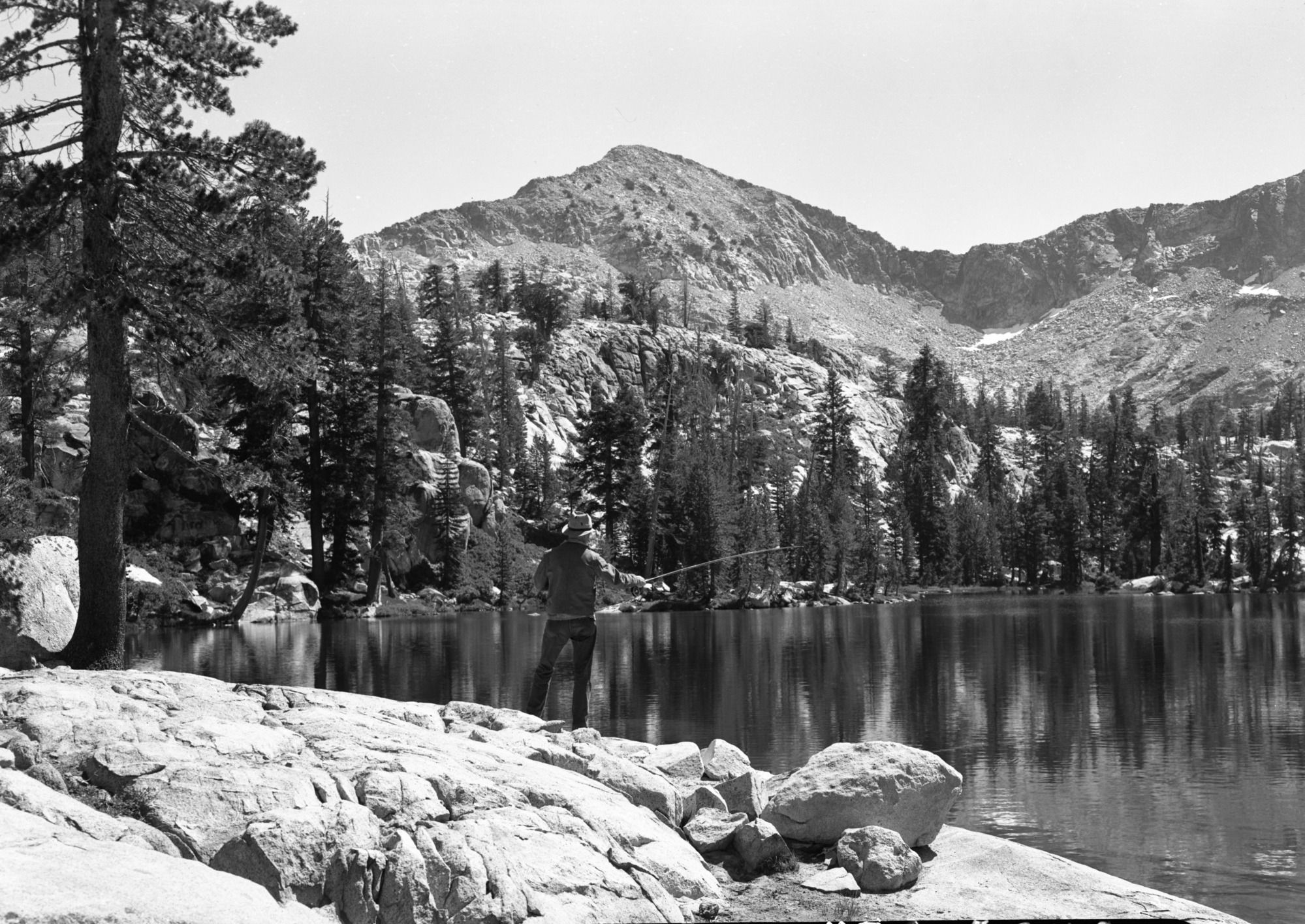 Fishing in Chain Lake.