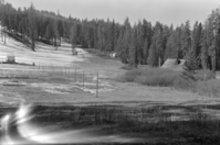 Badger Pass Ski House and parking area from Upski.