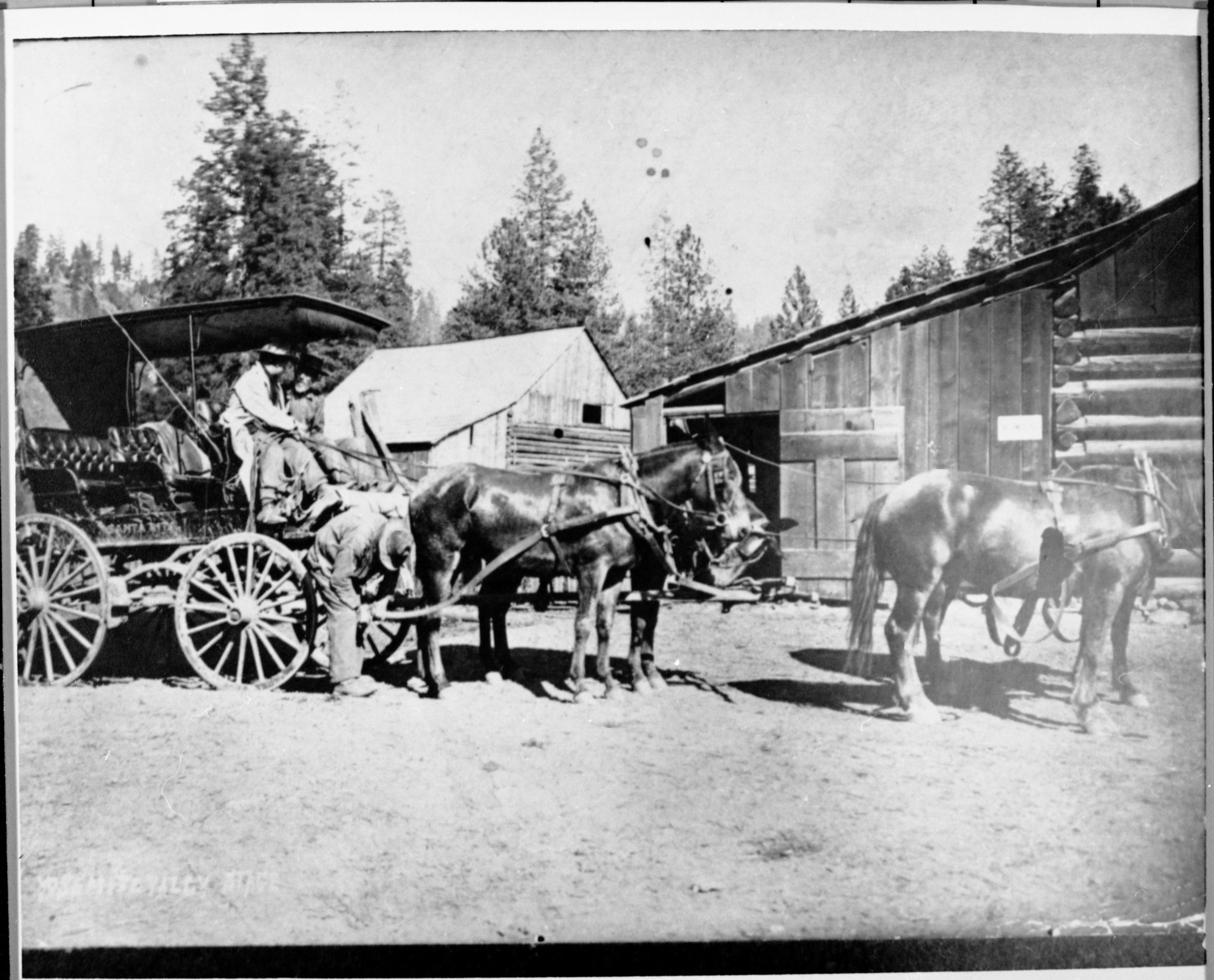 Copy Neg: J. Ernest, 1983. Yosemite Valley Stage. Original print in over-sized drawer in RL.