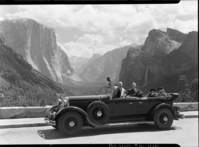 Governor Al Smith at the Wawona Tunnel. (In the car-Mr. & Mrs. Kelly)
