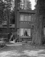 An Ahwahnee Meadow row house, after insulation was added but before storm windows were put in as an energy saving program. These photos (RL-17,003 - 17,009) were representative examples documented for H.A.B.S. type quality.