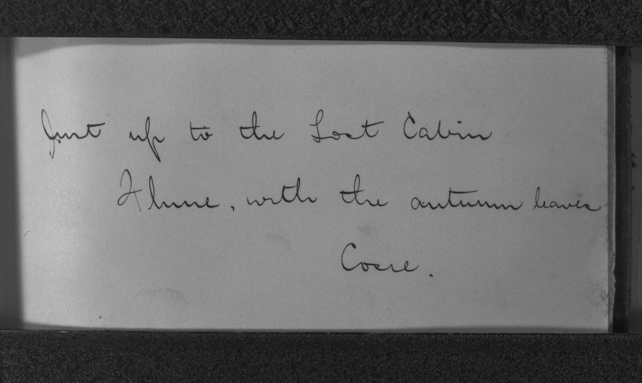 Autograph of Cosie Hutchings in the autograph book of Nellie & Dorothy Atkinson. Copied October 1980 by Michael Dixon.
