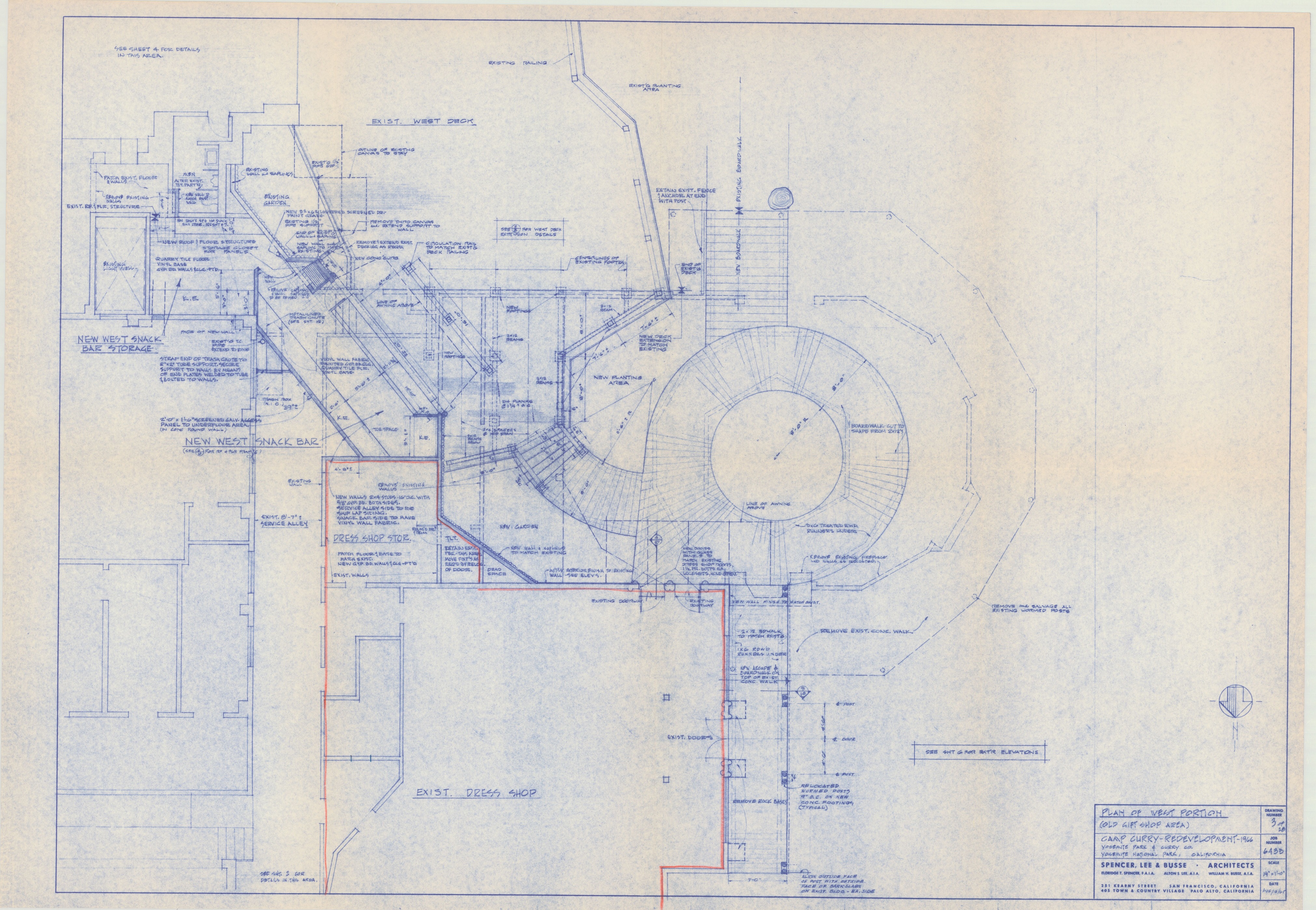 Plan of West Portion (Old Gift Shop Area) Camp Curry Redevelopment