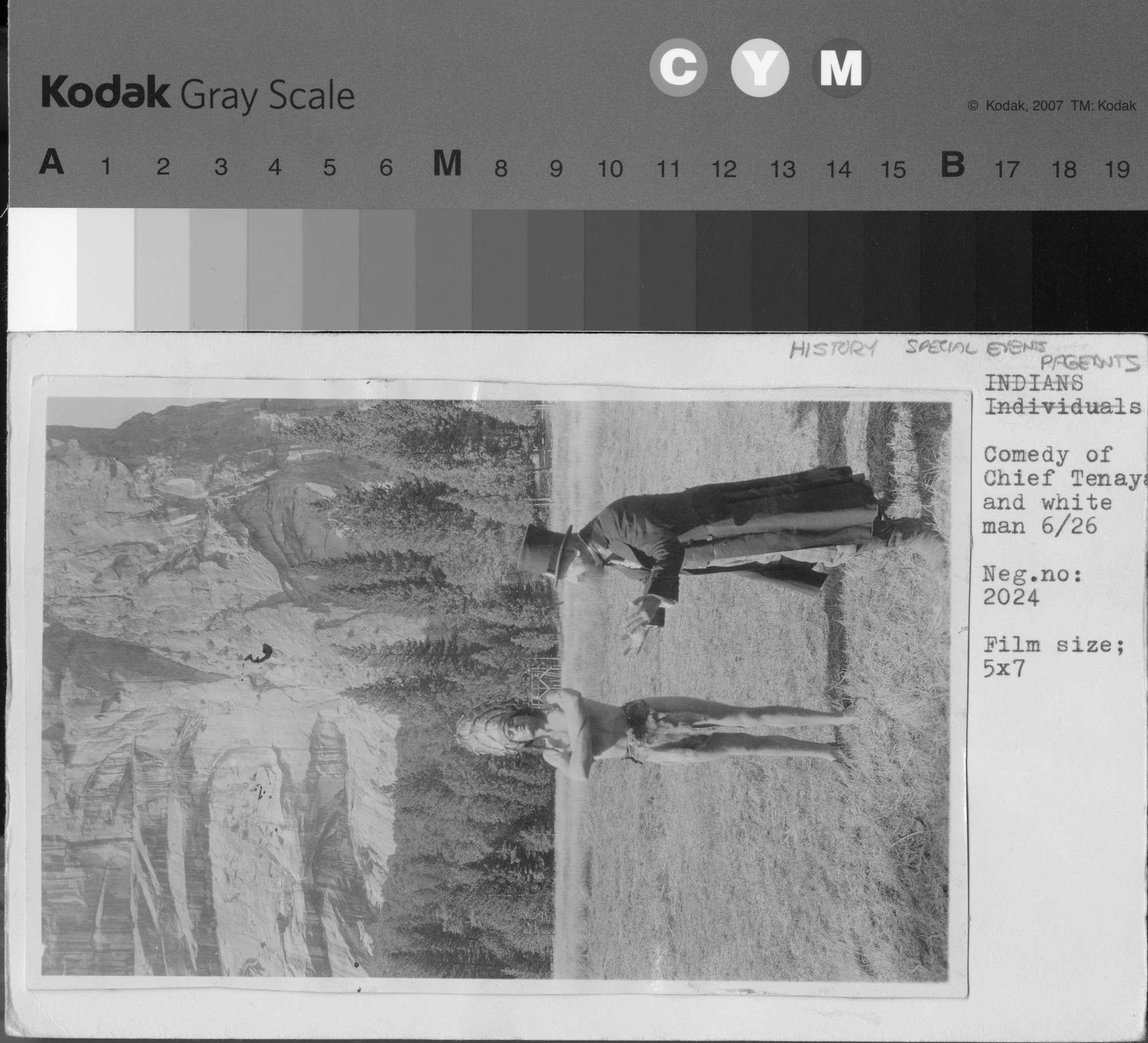 Comedy of Chief Tenaya and white man.