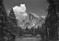 Cloud over Half Dome.