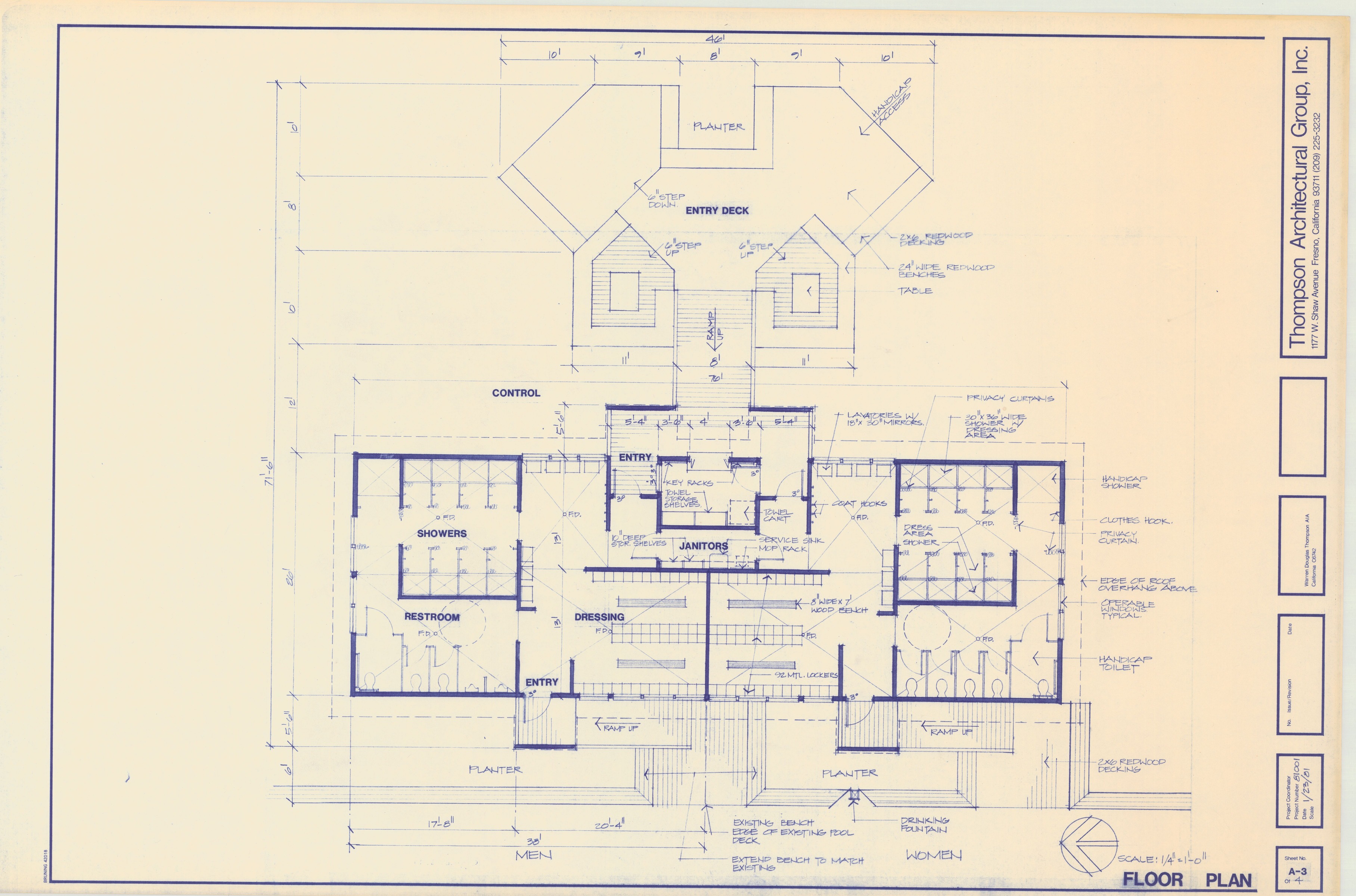 Floor Plan, Curry Village Shower House