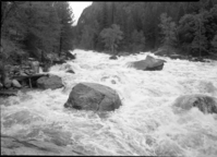 Merced River with high water after storm