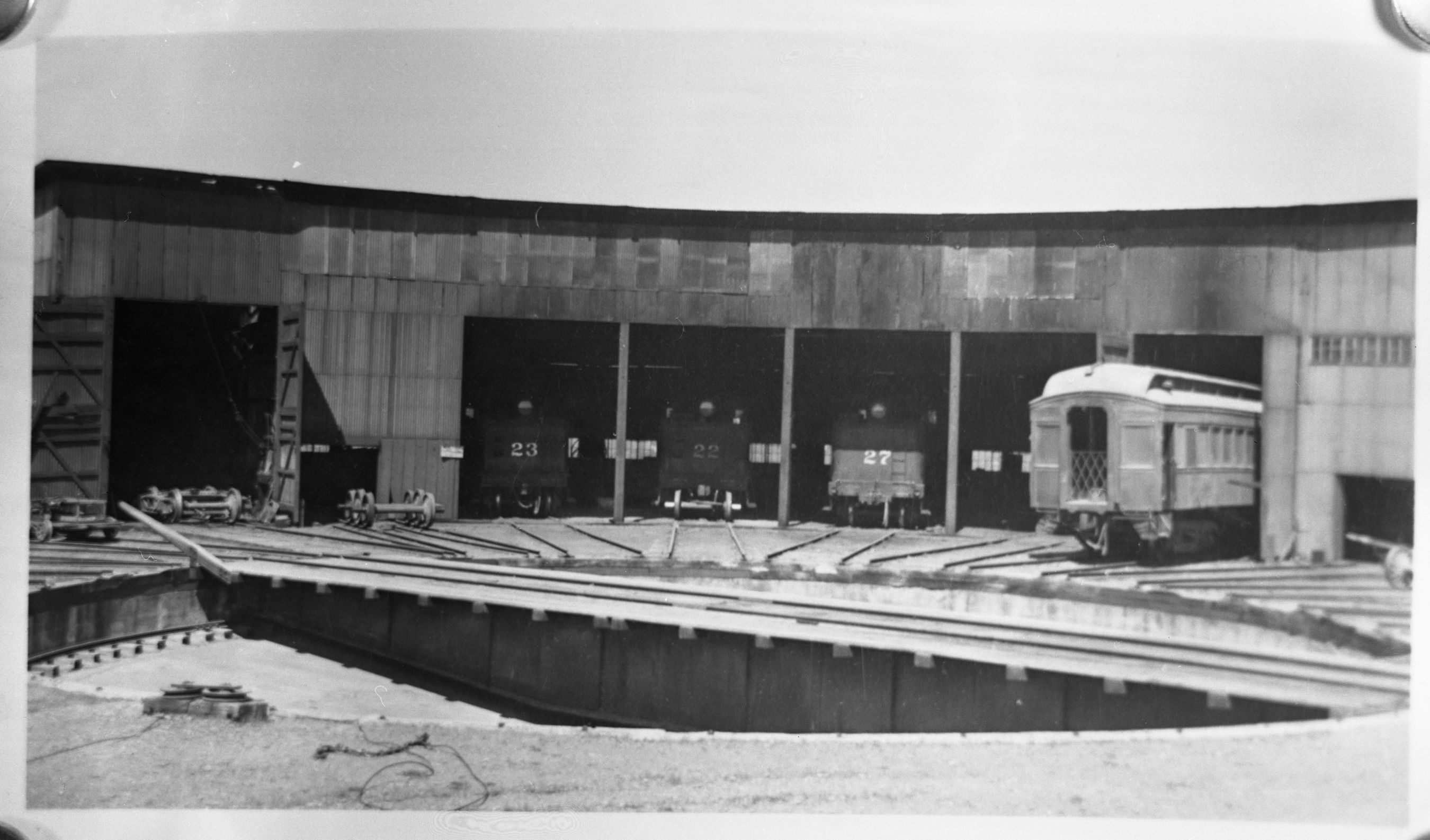 Yosemite Valley railroad. 2nd. roundhouse. Late 1930s.