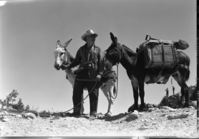 George W. Smith of Fresno, CA. A wine taster, Bureau of Internal Revenue employee in the high country-taken on Matterhorn Pass.