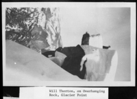 Will Thornton (owner of store) on Overhanging Rock. Copied from Wegner photo album.