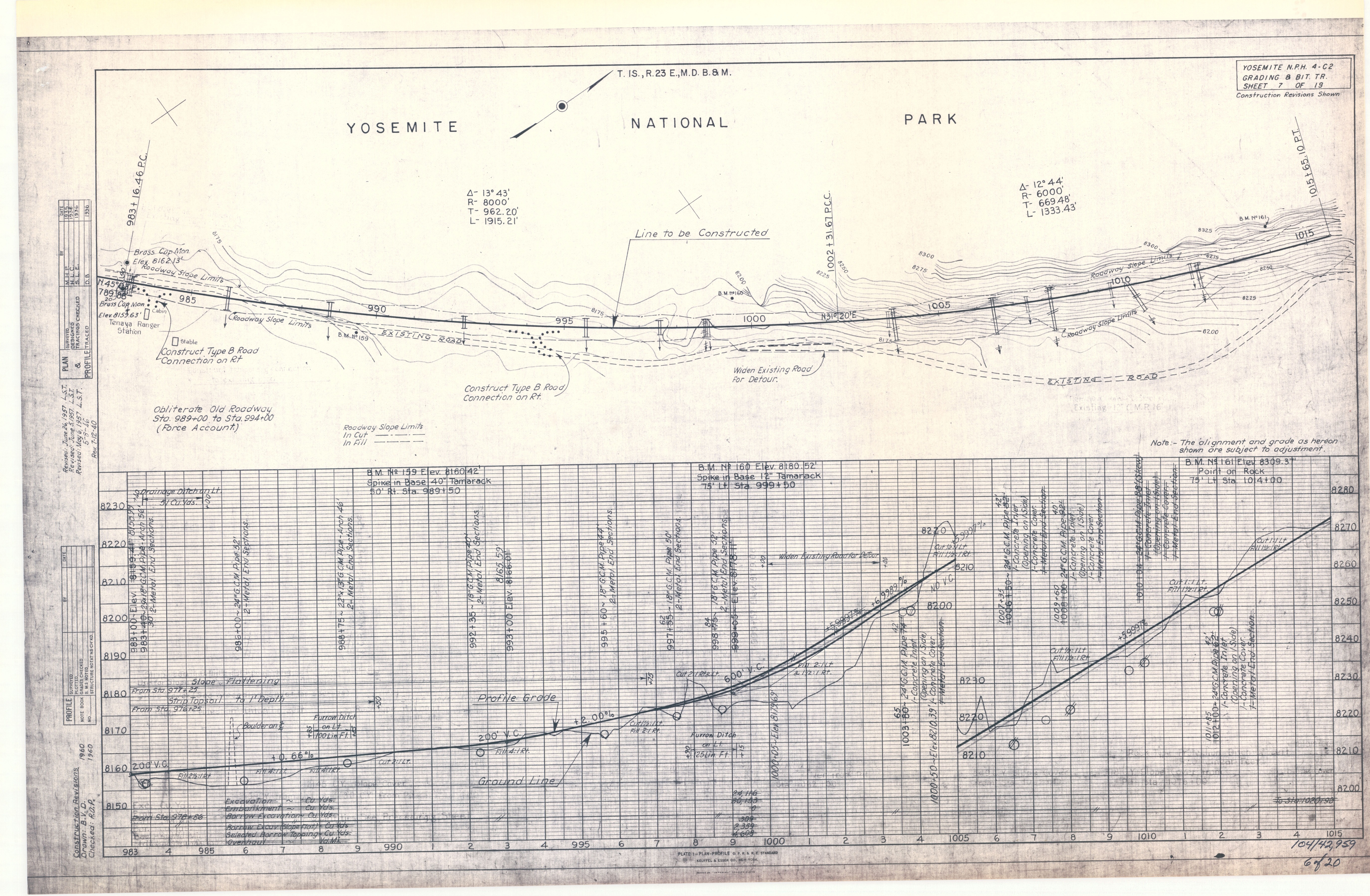 Plan and Profile Yosemite Nat'l Park