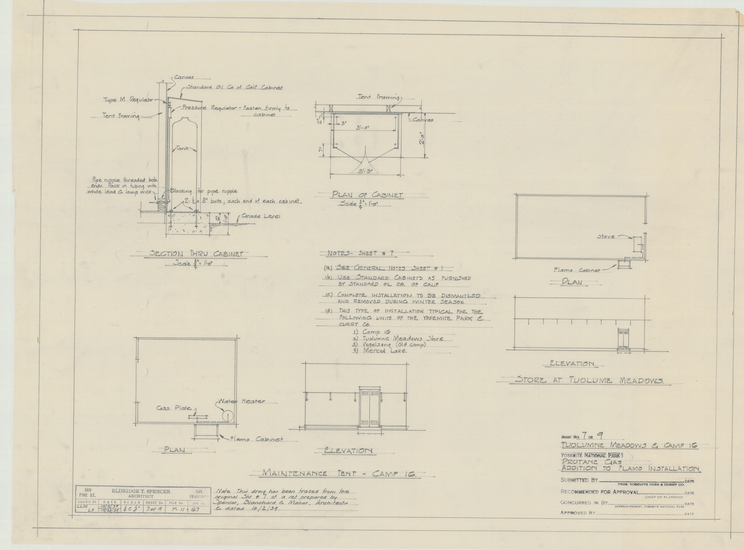 Tuolumne Meadows and Camp 16 Protane Gas Addition to Flamo Installation